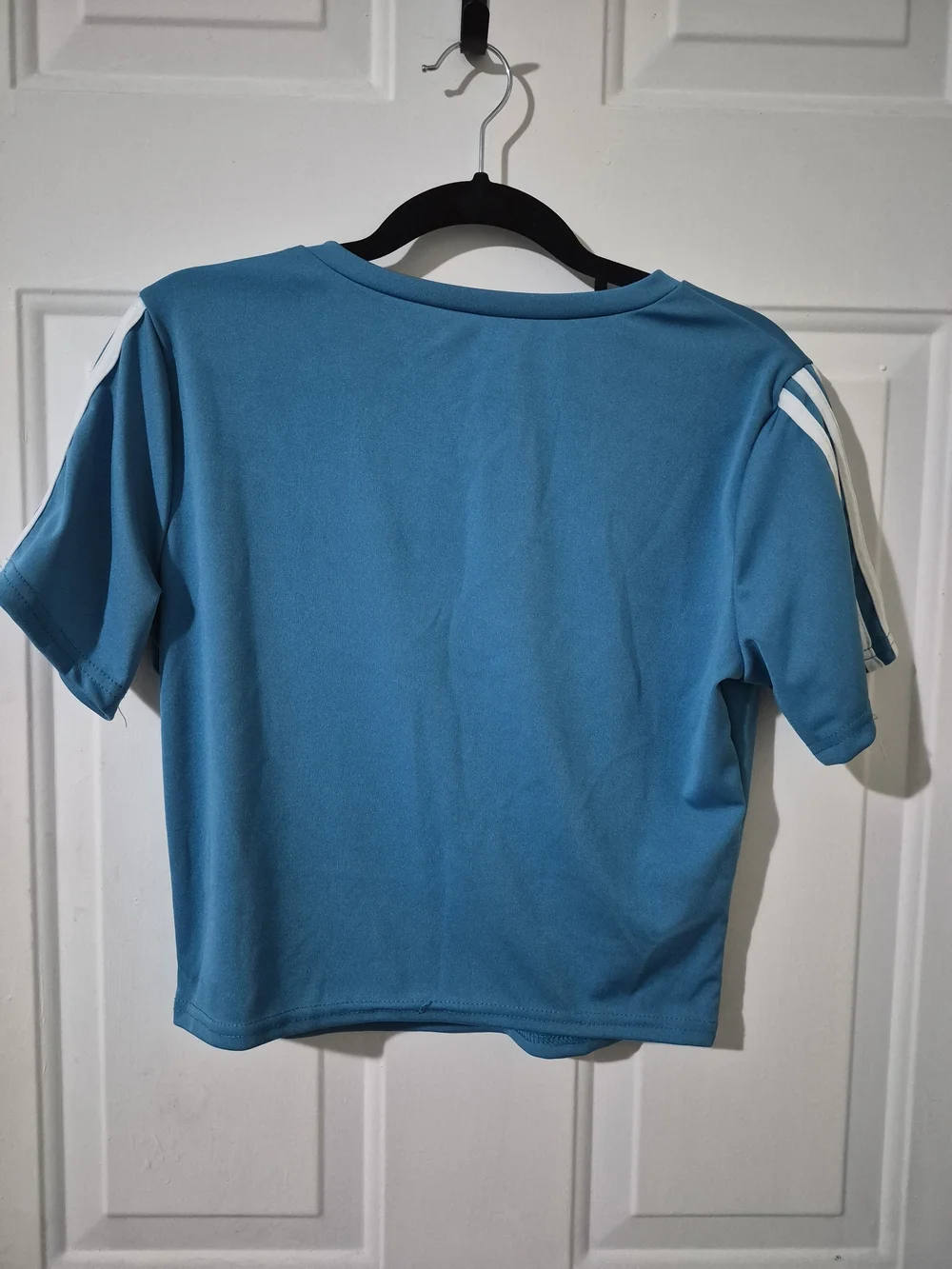 adidas Teal Blue Kids Track Joggers with White Trefoil